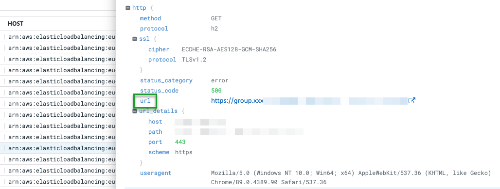 specific row url