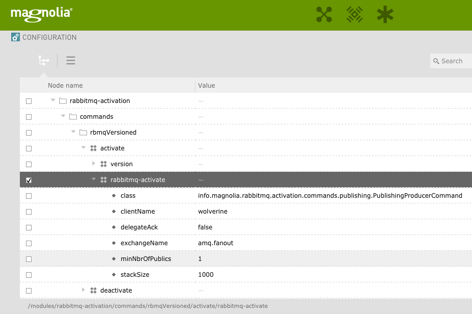 command ack config