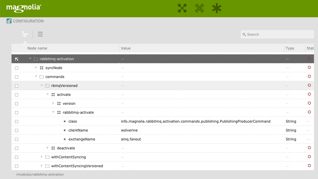 command configuration example